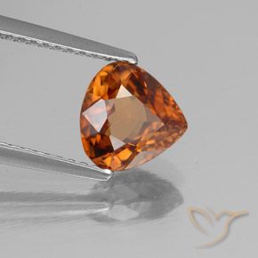 2.05 ct Orange Zircon Stone, Natural Zircon in Pear Facet Shape for Sale