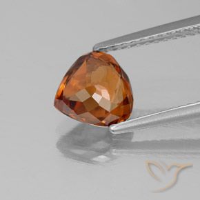 Zircon Gemstone in 7.5 x 7.5 mm Size for Sale, Zircon Stone in Reddish Orange Color