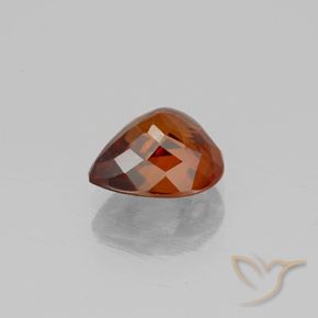 Zircon Gemstone in 7.9 x 6.5 mm Size for Sale, Zircon Stone in Dark Orange Color