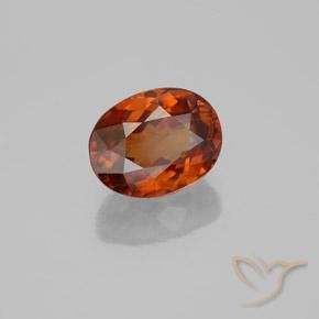 2.43 ct Red Zircon Stone, Natural Zircon in Oval Facet Shape for Sale