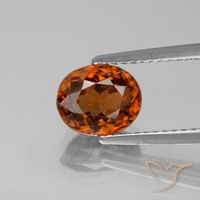 Темно-оранжевый Циркон Камень - 2.4ct Фасетный Овал (ID: 357278)
