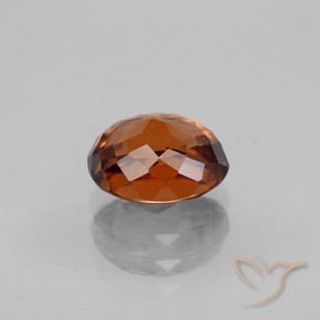 Zircon Gemstone in 7.8 x 6.5 mm Size for Sale, Zircon Stone in Deep Orange Color