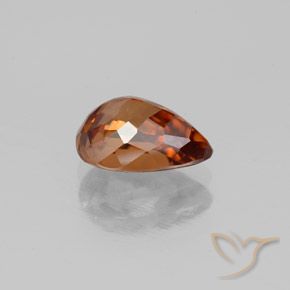 Zircon Gemstone in 8.5 x 6.1 mm Size for Sale, Zircon Stone in Medium Orange Color