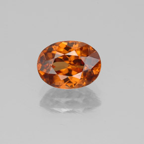 Fire Orange Циркон Камень - 2.2ct Фасетный Овал (ID: 357353)