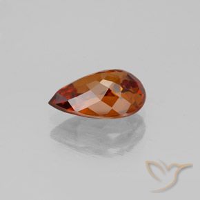 Zircon Gemstone in 9 x 6 mm (calibrated) Size for Sale, Zircon Stone in Dark Orange Color