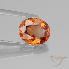 2.71 ct Orange Zircon Stone, Natural Zircon in Oval Facet Shape for Sale
