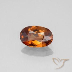 1.72 ct Orange Zircon Stone, Natural Zircon in Oval Facet Shape for Sale