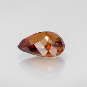 Zircon Gemstone in 8.5 x 6 mm Size for Sale, Zircon Stone in Medium Orange Color