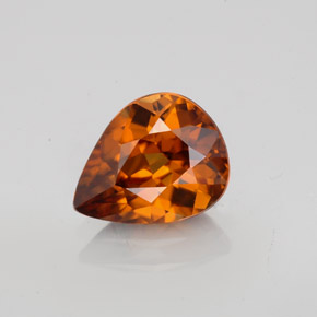Naranja rojizo Circón Gema - 1.9ct Corte en forma de pera (ID: 358031)