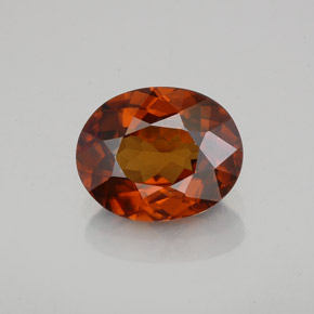 2.00 ct Orange Zircon Gemstone, Zircon Gem in Oval Facet Shape for Sale.