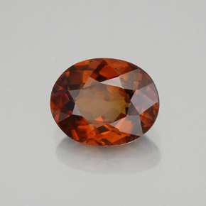 2.00 ct Orange Zircon Stone, Natural Zircon in Oval Facet Shape for Sale