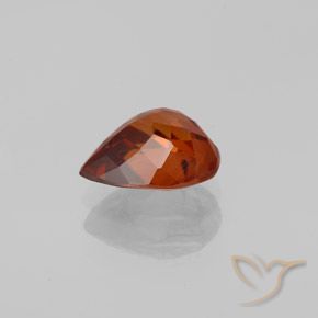 Zircon Gemstone in 7.4 x 6.5 mm Size for Sale, Zircon Stone in Amber Orange Color