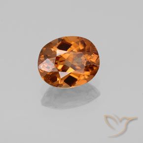 1.85 ct Orange Zircon Stone, Natural Zircon in Oval Facet Shape for Sale