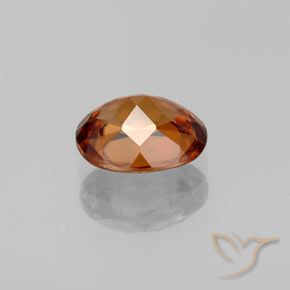 Zircon Gemstone in 7.6 x 6.3 mm Size for Sale, Zircon Stone in Deep Orange Color