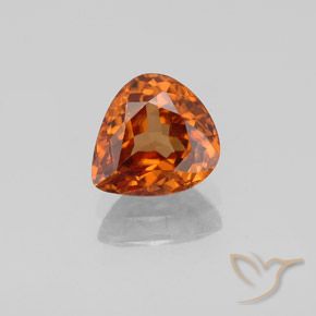 1.83ct Natural Reddish Orange Zircon, Pear Shape, VVS
