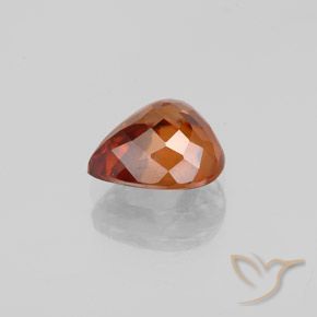 Zircon Gemstone in 7.4 x 6.7 mm Size for Sale, Zircon Stone in Reddish Orange Color