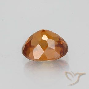 Zircon Gemstone in 7 x 6 mm Size for Sale, Zircon Stone in Fire Orange Color