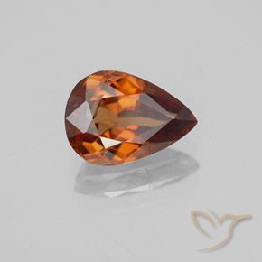 2.05 ct Orange Zircon Stone, Natural Zircon in Pear Facet Shape for Sale