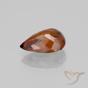 Zircon Gemstone in 9.1 x 6.4 mm Size for Sale, Zircon Stone in Deep Orange Color