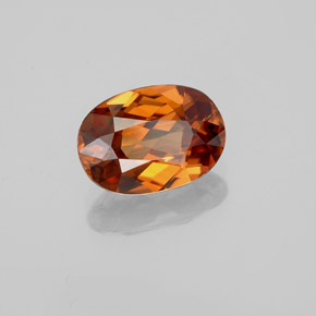 1.98 ct Orange Zircon Stone, Natural Zircon in Oval Facet Shape for Sale