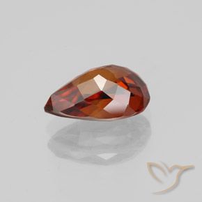 Zircon Gemstone in 9 x 6 mm (calibrated) Size for Sale, Zircon Stone in Deep Orange Color