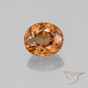 2.34ct Natural Medium Orange Zircon, Oval, VVS-VS