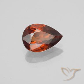 1.87 ct Orange Zircon Stone, Natural Zircon in Pear Facet Shape for Sale