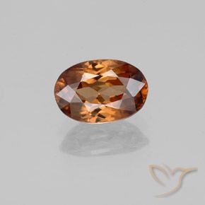 1.86 ct Orange Zircon Gemstone, Zircon Gem in Oval Facet Shape for Sale.