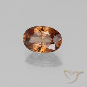 1.86 ct Orange Zircon Stone, Natural Zircon in Oval Facet Shape for Sale