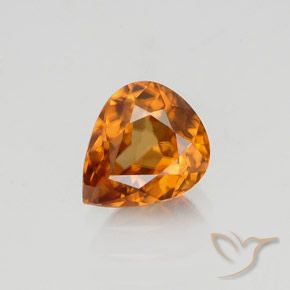 1.36ct Natural Orange Brown Zircon, Pear Shape, VVS