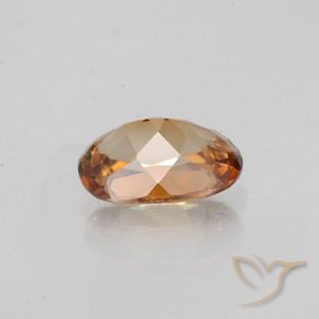 Zircon Gemstone in 8.1 x 5.7 mm Size for Sale, Zircon Stone in Medium Orange Color