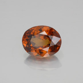 1.99 ct Orange Zircon Stone, Natural Zircon in Oval Facet Shape for Sale
