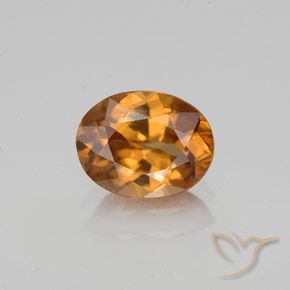 1.75ct Natural Orange Brown Zircon, Oval, VVS