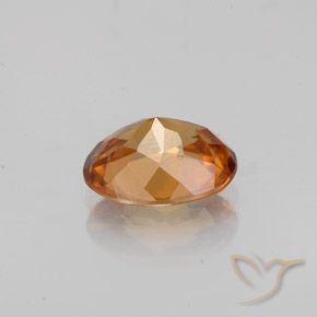 Zircon Gemstone in 8 x 6 mm (calibrated) Size for Sale, Zircon Stone in Orange Brown Color