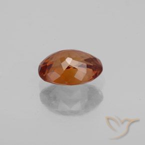 Zircon Gemstone in 8 x 6 mm (calibrated) Size for Sale, Zircon Stone in Deep Orange Color