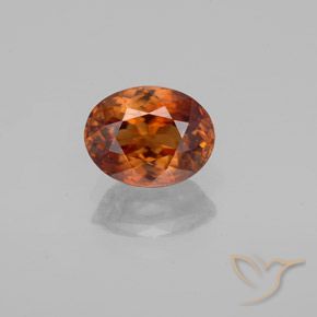 1.85ct Natural Deep Orange Zircon, Oval, VVS