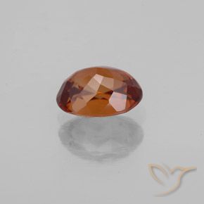 Zircon Gemstone in 7.6 x 5.8 mm Size for Sale, Zircon Stone in Deep Orange Color