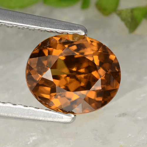 Earth Orange Циркон Камень - 1.8ct Фасетный Овал (ID: 358251)