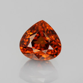 2.6ct Pear Facet Red Orange Zircon for sale thumb image of 2.6ct Pear Facet Red Orange Zircon (ID: 358341)