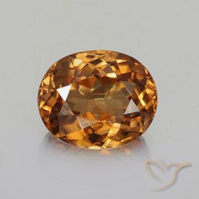 2.13ct Natural Rust Orange Zircon, Oval, VS