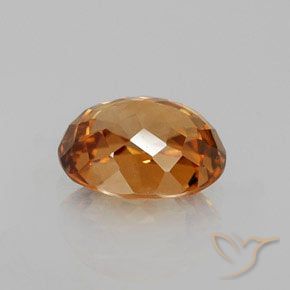 Zircon Gemstone in 7.7 x 6.4 mm Size for Sale, Zircon Stone in Rust Orange Color