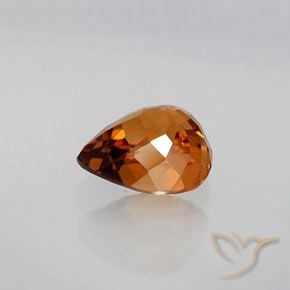 Zircon Gemstone in 7.3 x 6.5 mm Size for Sale, Zircon Stone in Medium Orange Color