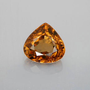 1.80 ct Orange Zircon Gemstone, Zircon Gem in Pear Facet Shape for Sale.