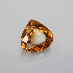 1.80 ct Orange Zircon Stone, Natural Zircon in Pear Facet Shape for Sale