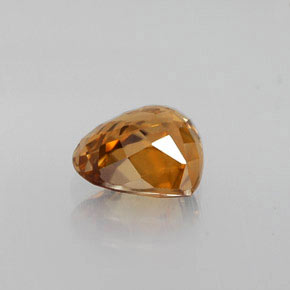 Zircon Gemstone in 7.2 x 7 mm Size for Sale, Zircon Stone in Deep Orange Color