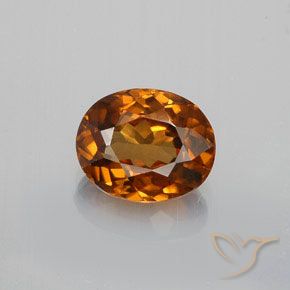 1.46ct Natural Deep Brownish Orange Zircon, Oval, VVS