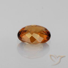 Zircon Gemstone in 7.2 x 5.8 mm Size for Sale, Zircon Stone in Deep Brownish Orange Color