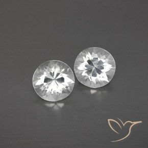 2.09 ct White Zircon, 5.7 mm Diamond Cut From Cambodia, Photo A