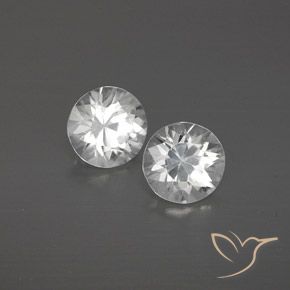2.09 ctw White Zircon Stones, Natural Zircon in Diamond-Cut Shape for Sale