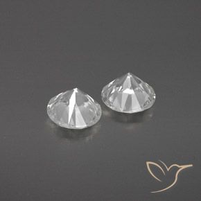 Zircon Gemstones in 5.7 mm Size for Sale, Zircon Stones in White Color